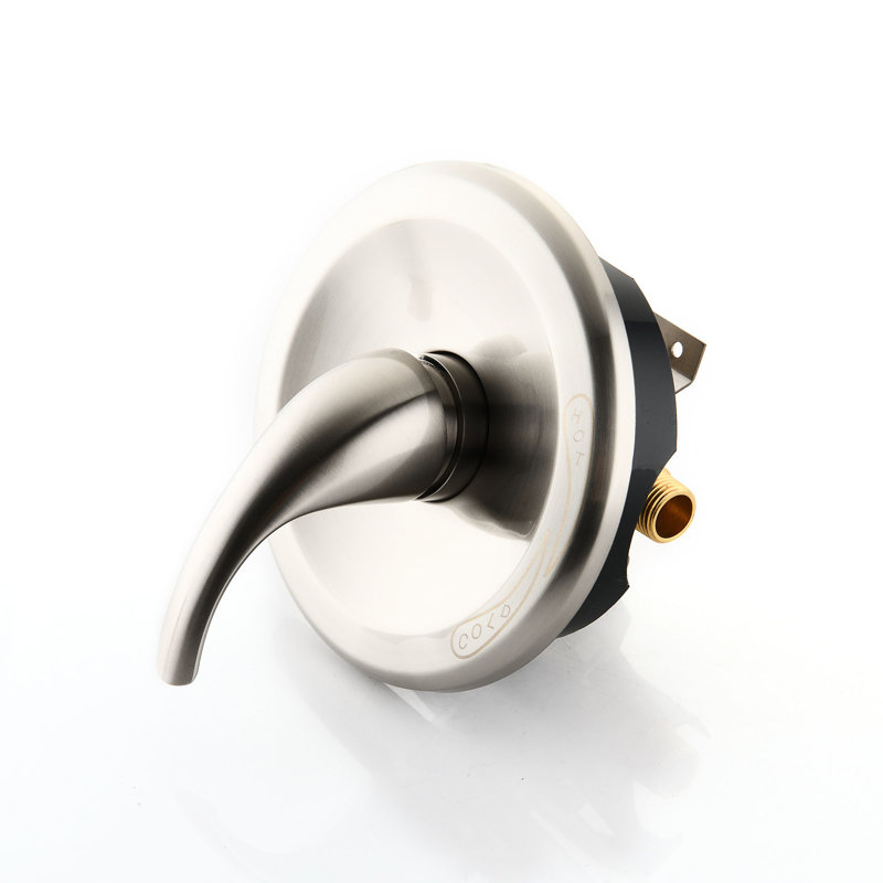Pomme de douche haute pluie avec portatif - 6 modes de jet et débit d'eau réglable avec massage par impulsion en nickel brossé 5 autres modes