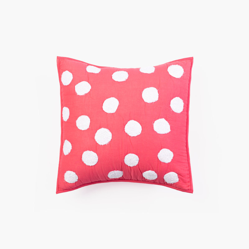 Dottie Square Pillow Cover & Insert, Hot Pink