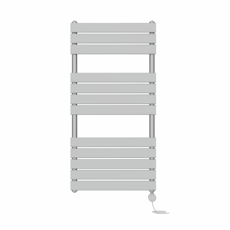 Flat Panel Towel Rail Heated Towel Rails, 120cm H x 60cm W x 6.2cm D, Chrome