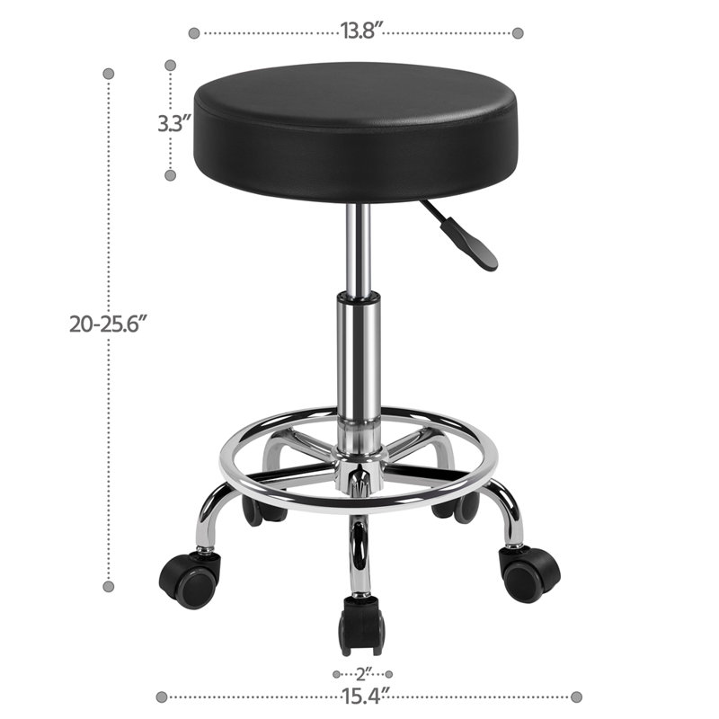 Tabouret actif à hauteur ajustable Valmar, Noir