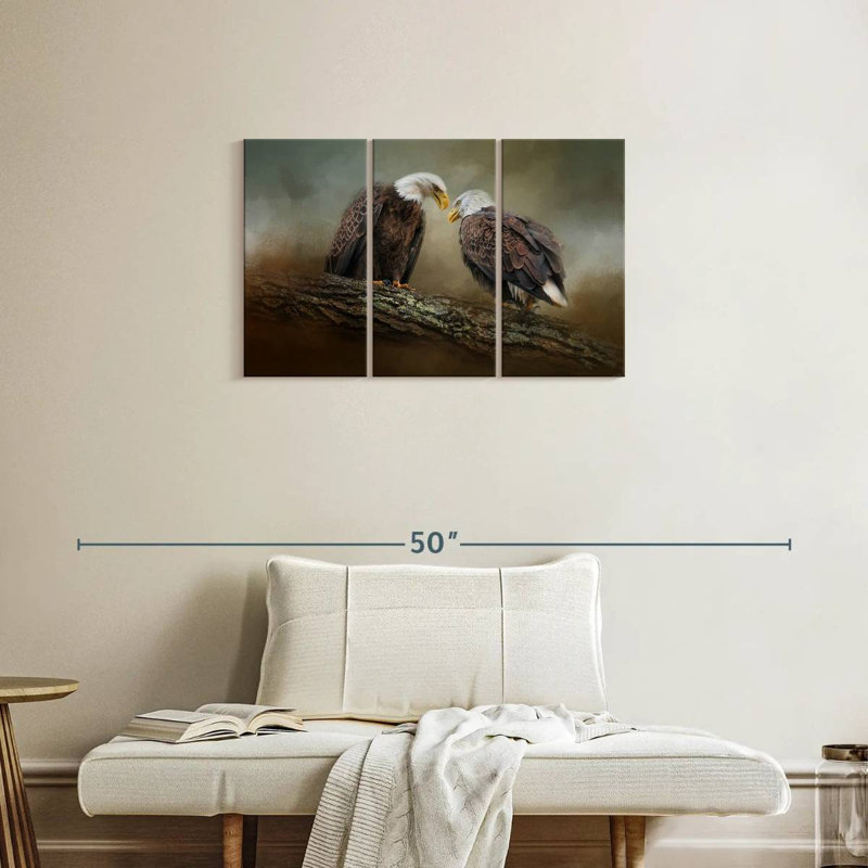 Brampt Quiet Conversation Bald Eagles, 20" H x 33" W