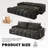 90.2" Full Size Convertible Tufted Sleeper Sofa With Hidden Storage For Living Room-1613101868