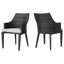 Chaise d'extérieur - gris Mp2 (2). Métal et chaises avec coussins gris (2 chaises). Cadre Pe. Sièges confortables. Vers les éléments