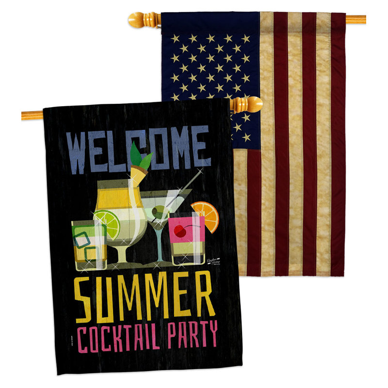 Double Sided 40'' H x 28'' W Polyester House Flag