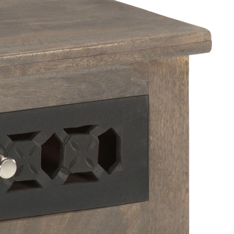 VidaXL Bedside Cabinet 15.7" x 11.8" x 19.7" Solid Mango Wood
