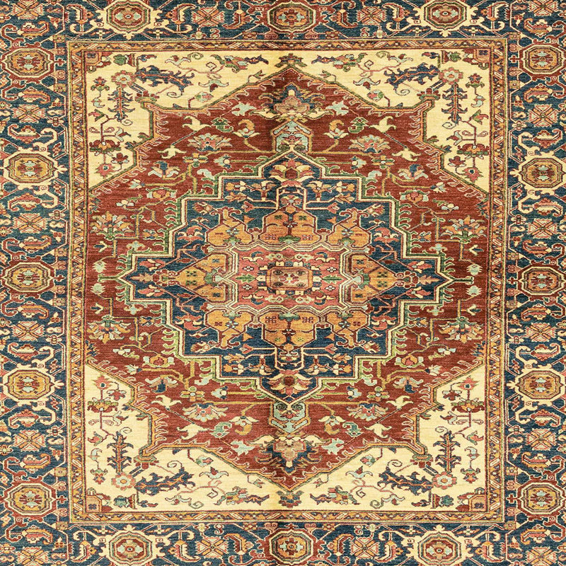 Tapis abstrait moderne 3209, Carré 3 pi