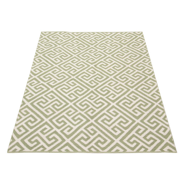 Foundry Select Forker Handmade Flatweave Wool Green Rug | Wayfair