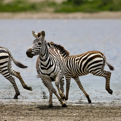 " Zebras In The Serengeti Park "
