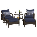 Barcelo 5 Piece Rattan Conversation Set with Cushions