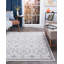 Hoban Oriental Scroll Cream/Grey/Blue Indoor Area Rug for Living Room, Bedroom, Dining Room-28785135