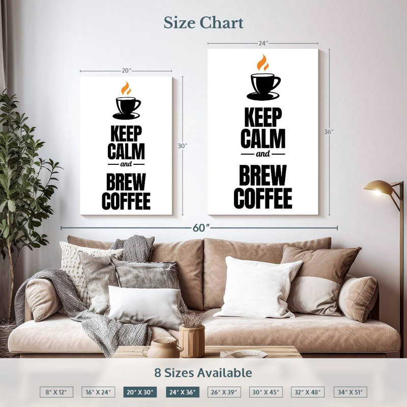 Citation de café Tergel, H 30 po x l 20 po
