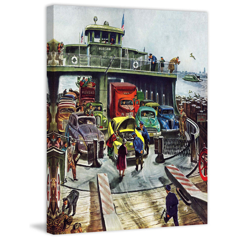 Hudson Ferry by Thornton Utz Print on Wrapped Canvas, 36" H x 30" W
