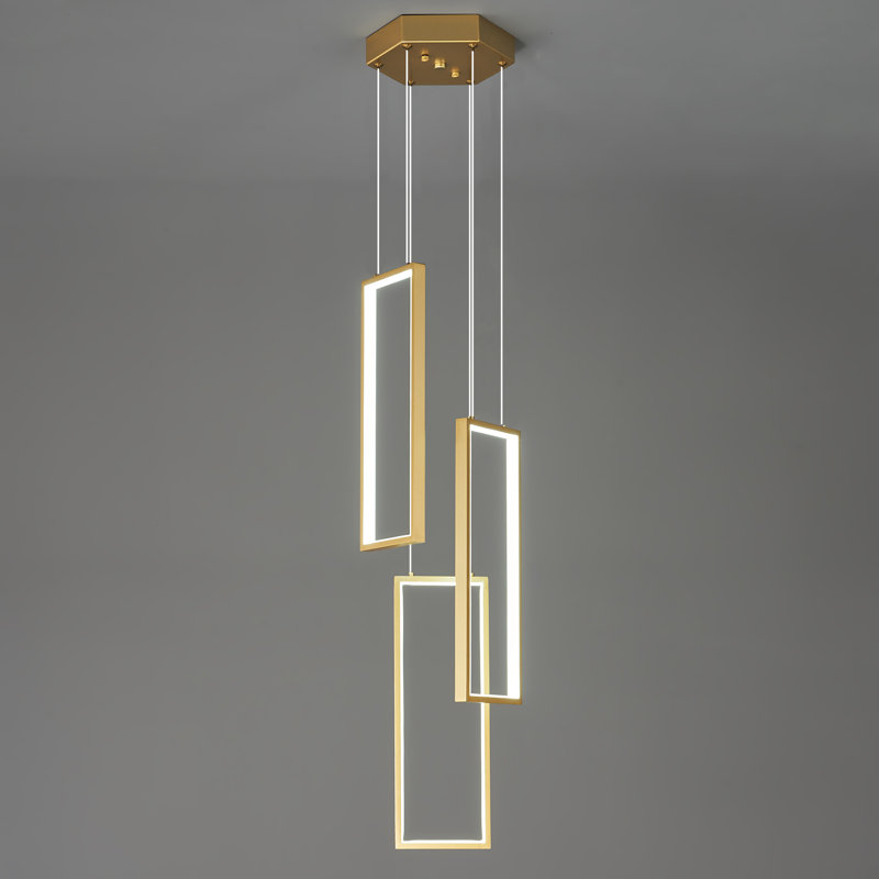 Luminaire suspendu à intensité variable pour îlot de cuisine Modern, Doré