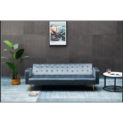 Luxurious Velvet Sofa Bed with Premium Comfort and Modern Design, Perfect for Compact Living Spaces and Daily Use.
