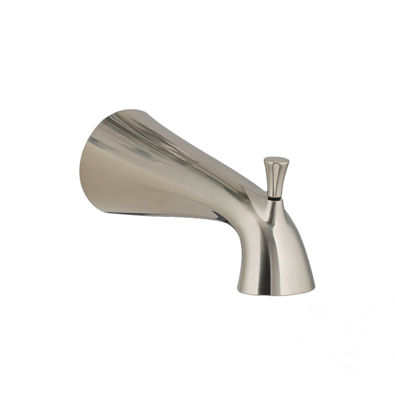 Garniture de bec de baignoire murale à poignée simple avec inverseur Fluent, Satin