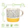 Nicola Spring - Dipped Dotty Stoneware Coffee Mugs - 385ml