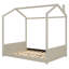 Velvet House Bed Wood Bed-1686451457-1686451460