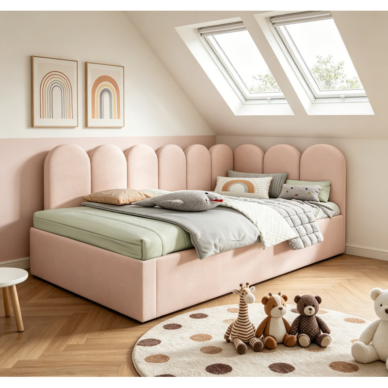Upholstered Daybed, Pink