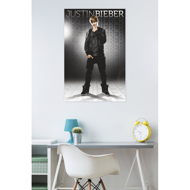 «justin bieber-impression sur papier gris