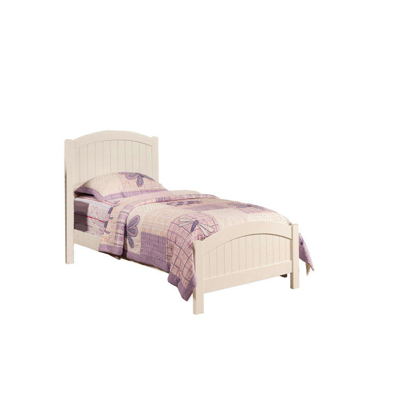 Lit simple en contreplaqué blanc pour une utilisation dans la chambre à coucher