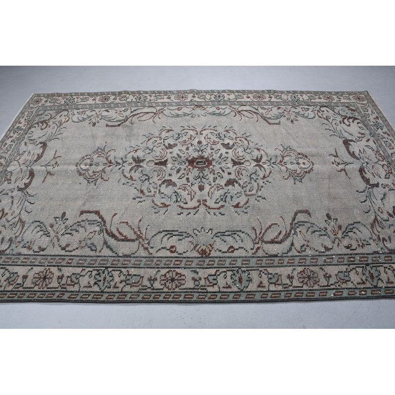 Handwoven Vintage Turkish Rug for Rustic Living Room or Boho Home Decor in Vibrant Colors and Intricate Design
