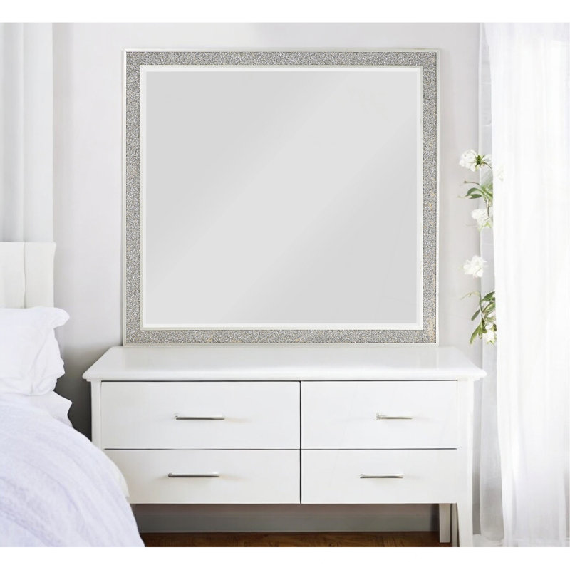 Miroir avec miroir et finition champagne