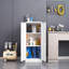Armoire de rangement pliante en métal blanc