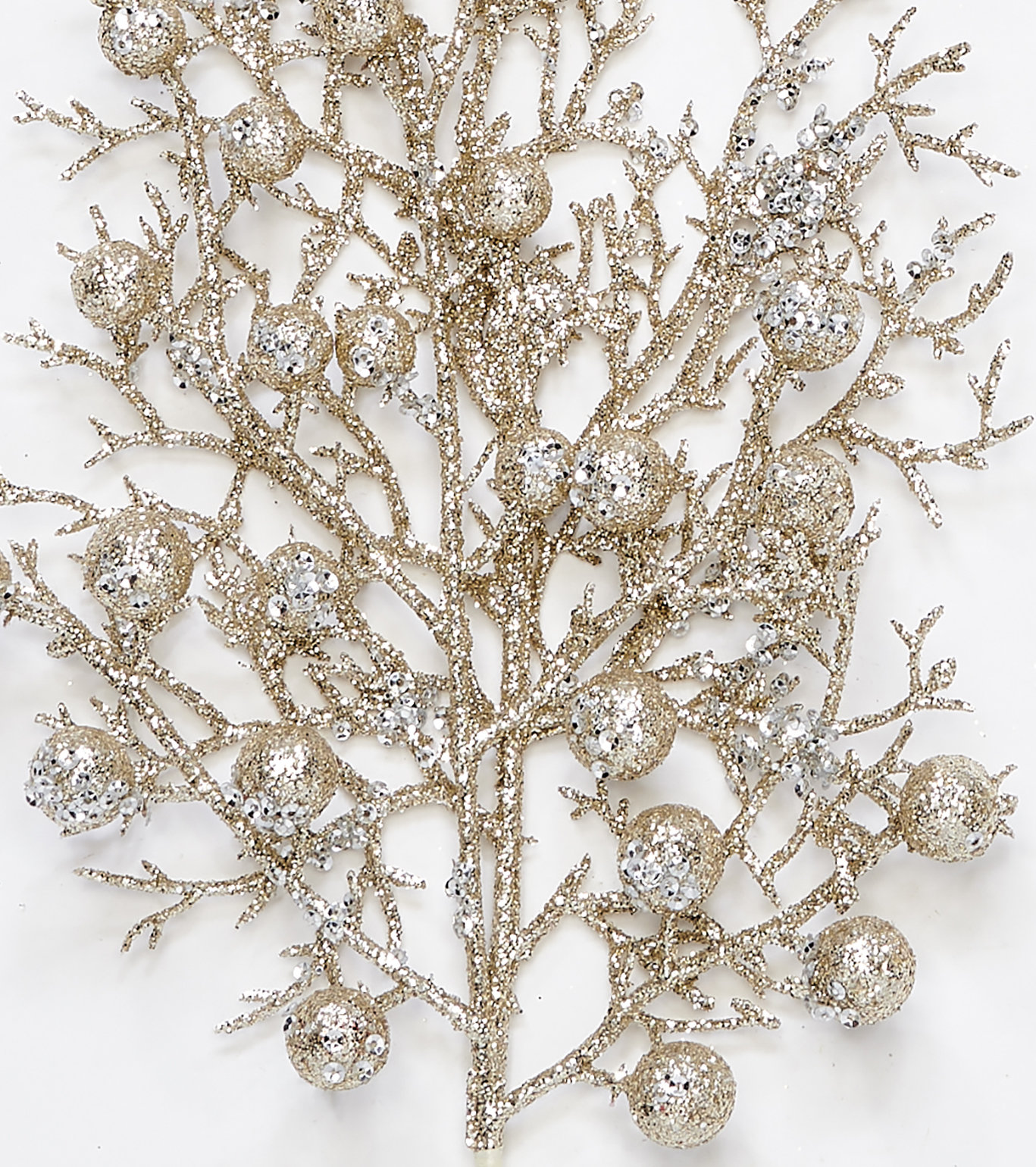 Glitter Berry Floral Stems, Champagne