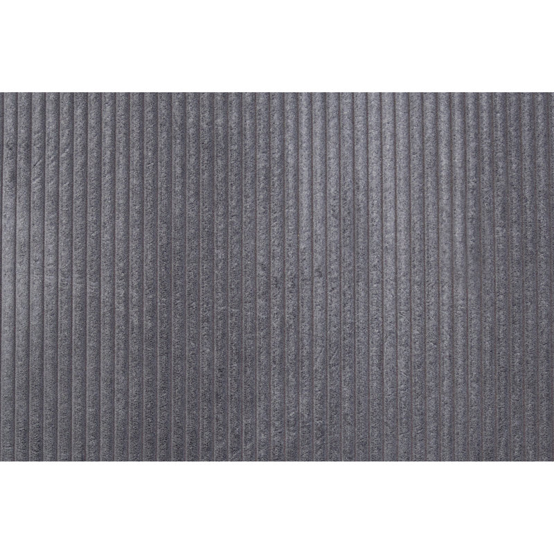 Fauteuil d'appoint 1 pièce gris foncé avec sangles et quincaillerie pour un look moderne en velours côtelé doux et moderne