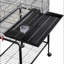 Tennille 47'' Iron Flat Top Floor Bird Cage with Wheels-1998813695