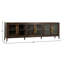 Basel Reclaimed Pine And Glass Door Sideboard With Bar Pull Hardware