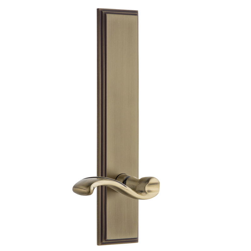Assiette haute Grandeur Carré avec levier Portofino, 2 3/4 po, Laiton rétro, Gaucher