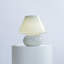 Glass Mushroom Table Lamp, Standard, White Stripe-1277167704