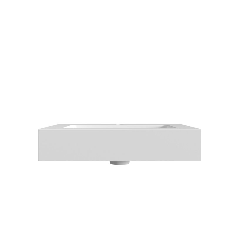 Lavabo à surface intégrée SANS drain et robinet, couleur blanc brillant, 6.5" H x 24" W x 18.1" D