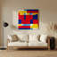 Hard Edge 1, art mural en métal rouge-1924667964