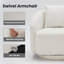 Fauteuil demi-tonneau pivotant l 28,5 po Bashar-898202256