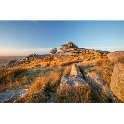 Golden Glow, The Cheesewring, Bodmin Moor, Cornwall by Mick Blakey - Wrapped Canvas Print