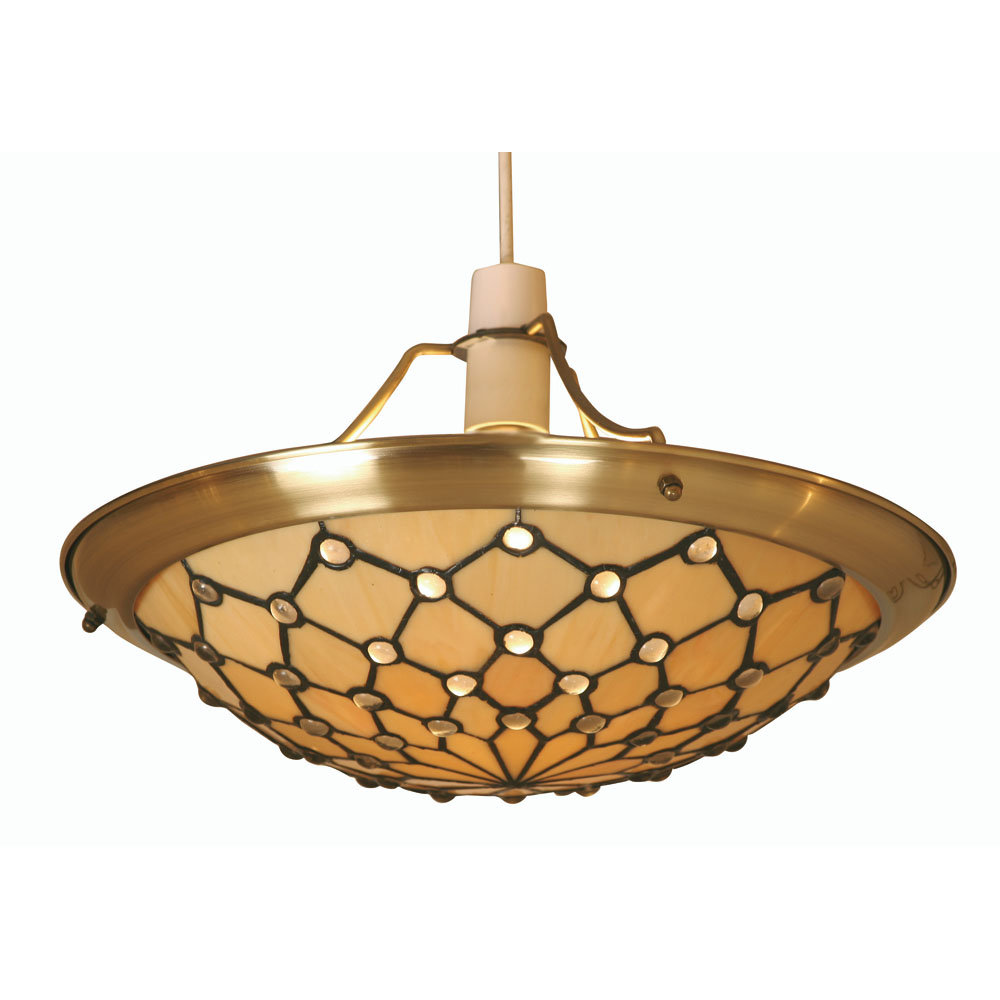 Brandee 1 - Light Antique Brass Bowl Pendant