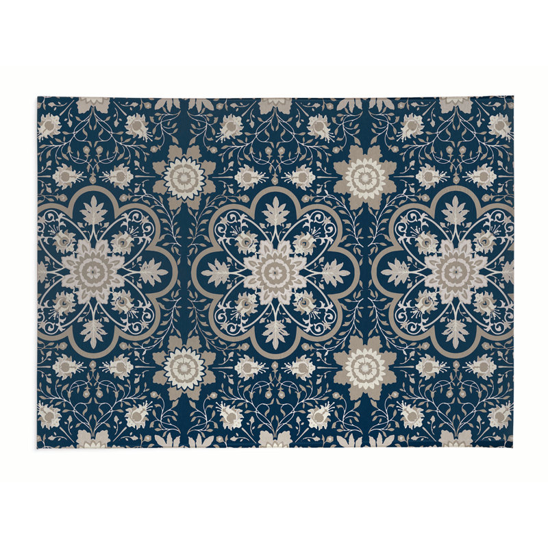 Tapis de cuisine Skyler, Marine, Rectangulaire 2 pi x 3 pi