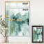 Impression d'aquarelle bleue avec cadre doré-48413159-48413163
