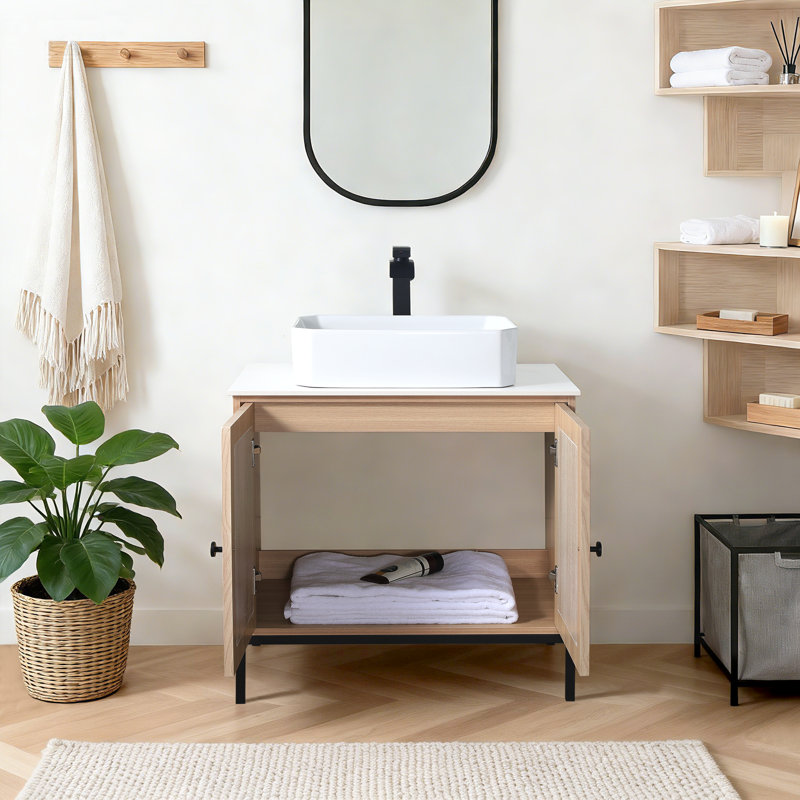 Meuble-lavabo simple 30 po avec lavabo vasque