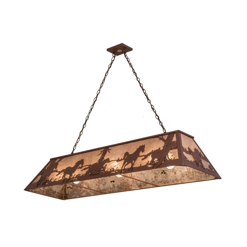 Rustic Lodge 9 - Light Pendant, Rust