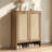 41" Tall Rattan Shoe Storage Cabinet, 24 Pairs Shoe Cabinet For Entryway,-772015758