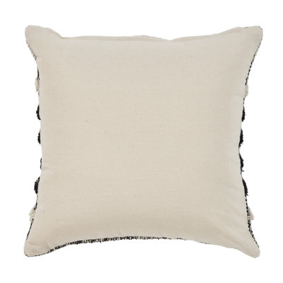 Coussin décoratif à franges en coton métallique