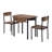 Space-saving Modern Dining Table, Metal Mdf, Rustic Style For Small Kitchens