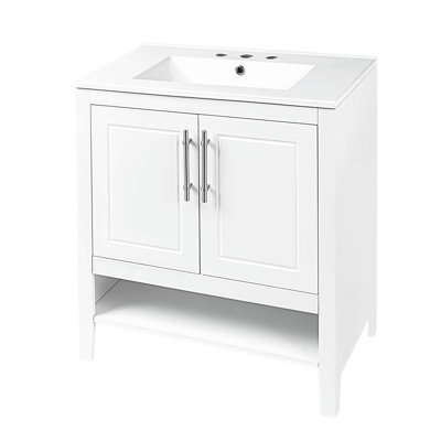 30" Bathroom Vanity with Sink, Multi-functional Cabinet
