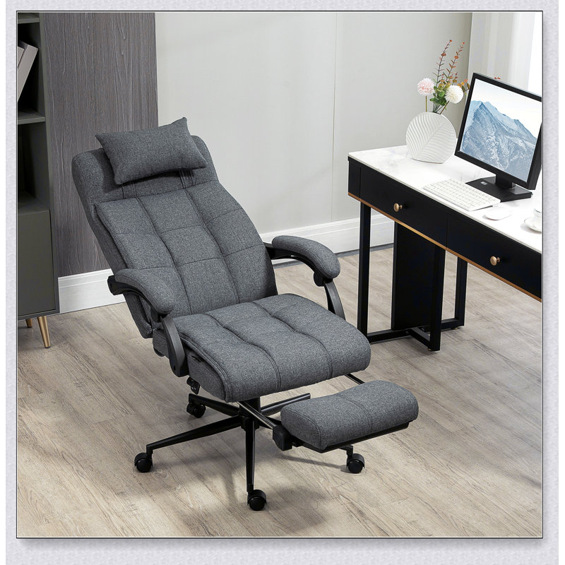 Fauteuil de bureau pivotant en tissu à haut dossier avec hauteur réglable Executive