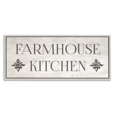 «Farmhouse Kitchen Typographie», art textuel sur toile