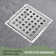 4.33'' Square Grid Shower Drain With Flange