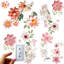 3 feuilles de feuilles de fleurs autocollants d'interrupteur de fleurs autocollants muraux pour interrupteurs de lumière
